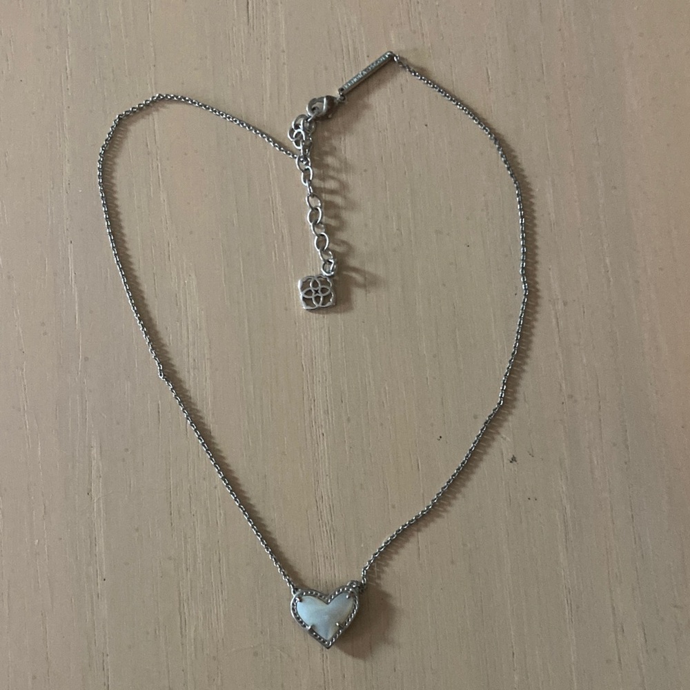 Kendra Scott Silver Heart Necklace